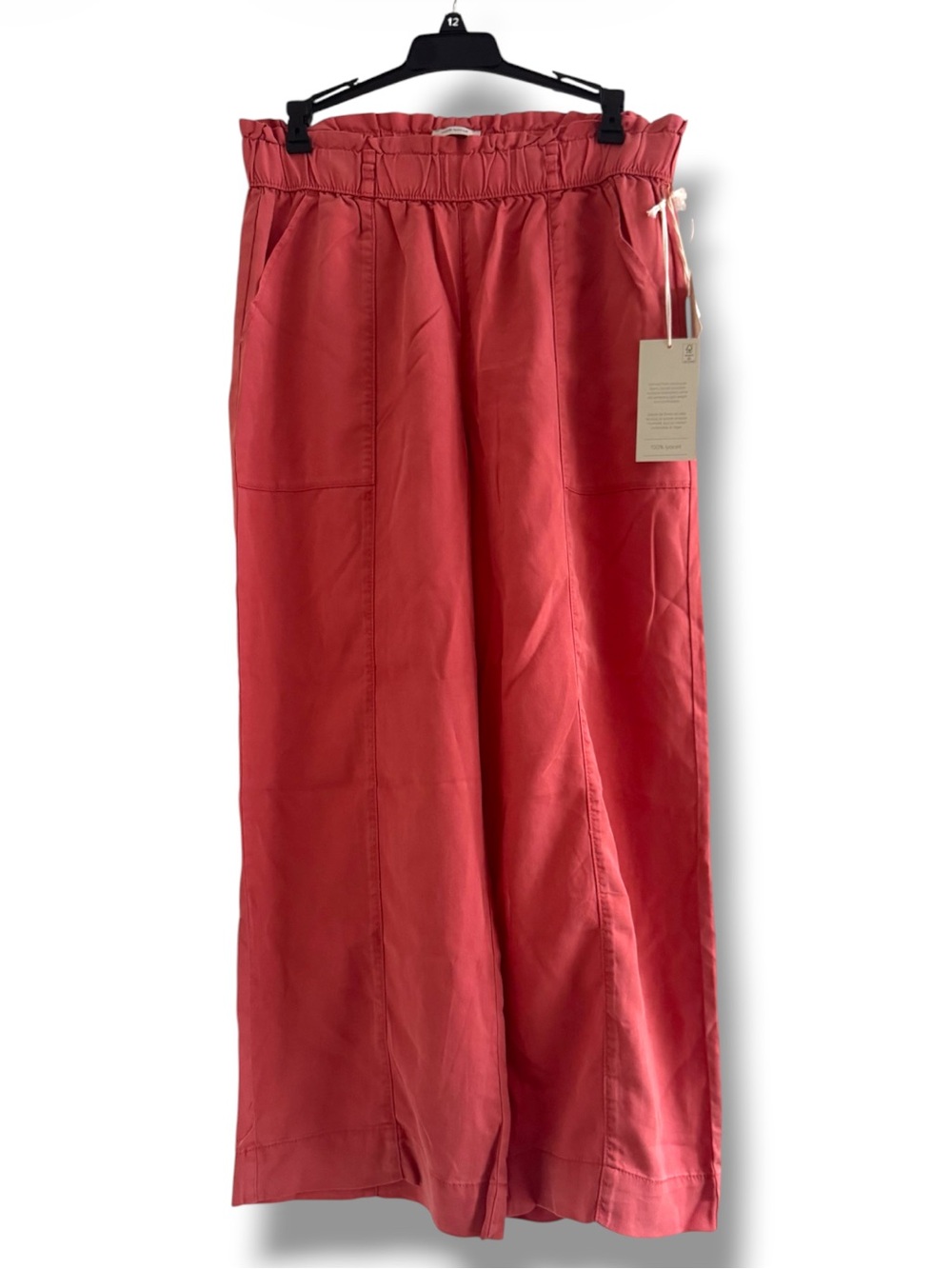 Joie Womens Wide-Leg Pull-On Pants - Coral